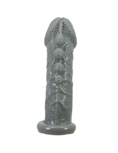PRETTY LOVE FUNDA REALASTICA ALARGADORA Y RETARDANTE PARA PENE GRIS
