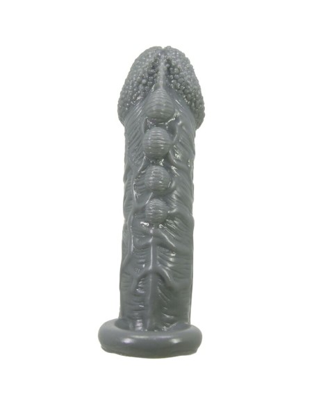 PRETTY LOVE FUNDA REALASTICA ALARGADORA Y RETARDANTE PARA PENE GRIS