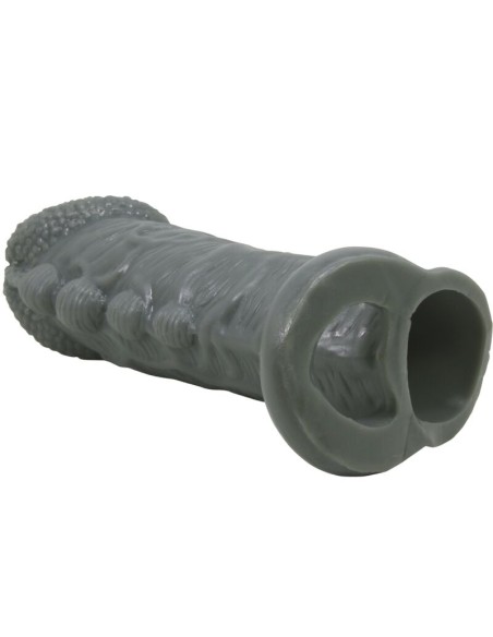PRETTY LOVE FUNDA REALASTICA ALARGADORA Y RETARDANTE PARA PENE GRIS