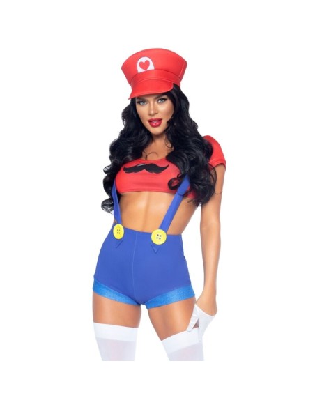 LEG AVENUE DISFRAZ SEXY MARIO BROS ROJO AZUL S