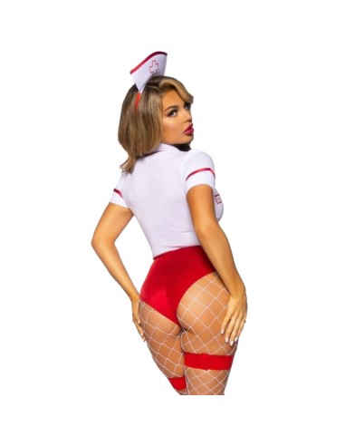 LEG AVENUE DISFRAZ ENFERMERA SEXY ROJO BLANCO M