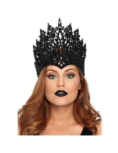 LEG AVENUE CORONA CON PURPURINA Y JOYA NEGRO 2