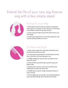 LEG AVENUE PELUCA LARGA LISA CON FLEQUILLO ROSA 2
