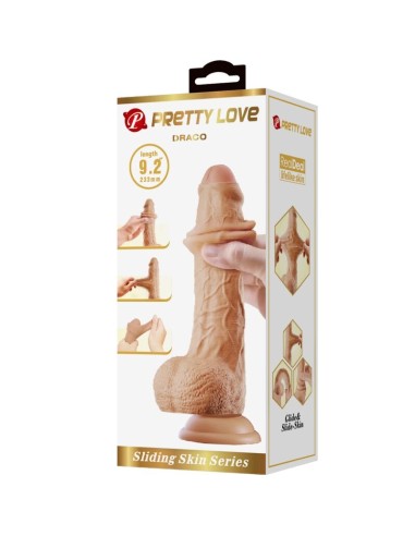 PRETTY LOVE DRACO DILDO REALASTICO 23 CM NATURAL