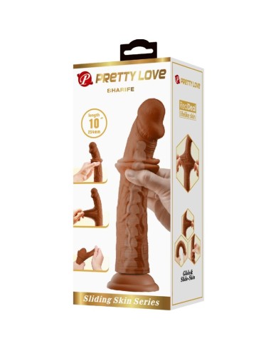PRETTY LOVE SHARIFE DILDO REALASTICO 25 CM MULATO