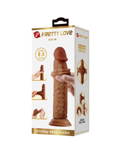 PRETTY LOVE KEON DILDO REALASTICO 21 CM MULATO