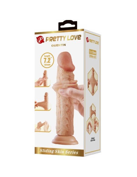 PRETTY LOVE QUENTIN DILDO REALASTICO 18 CM NATURAL