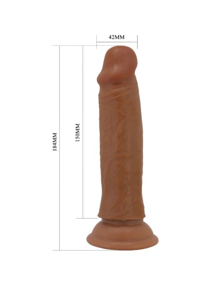 PRETTY LOVE QUENTIN DILDO REALASTICO 18 CM MULATO