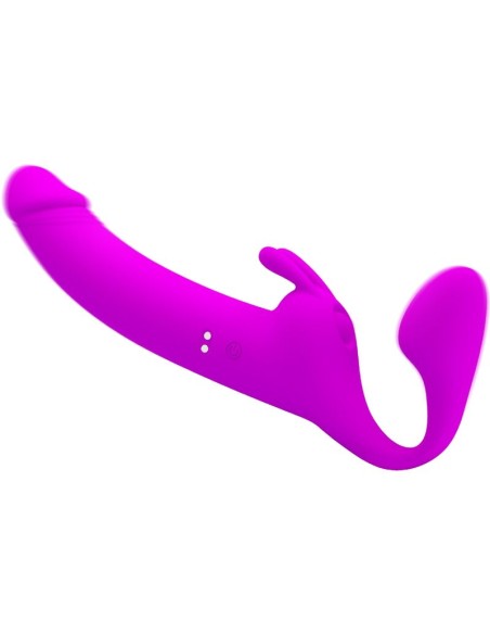 PRETTY LOVE ZANINI DILDO STRAP ON SIN ARNES 10 VIBRACIONES MORADO