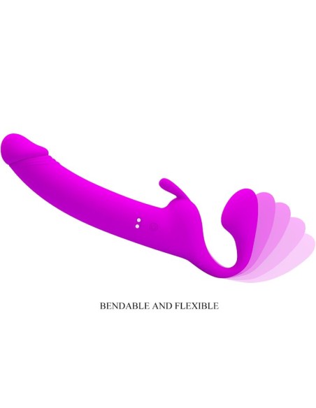 PRETTY LOVE ZANINI DILDO STRAP ON SIN ARNES 10 VIBRACIONES MORADO
