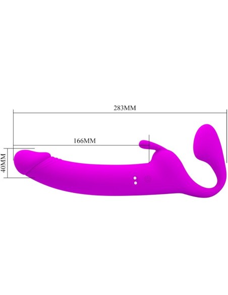 PRETTY LOVE ZANINI DILDO STRAP ON SIN ARNES 10 VIBRACIONES MORADO