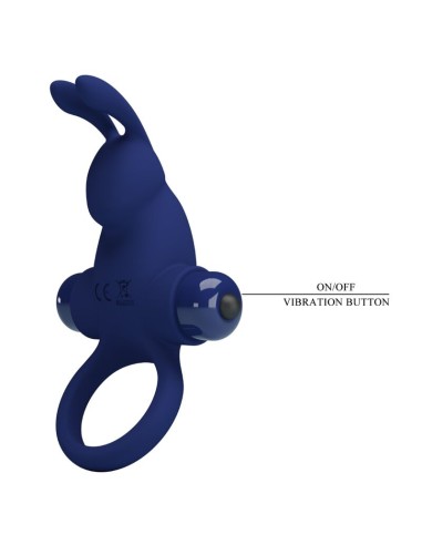PRETTY LOVE JIRO ANILLO RABBIT CON VIBRACIAN AZUL