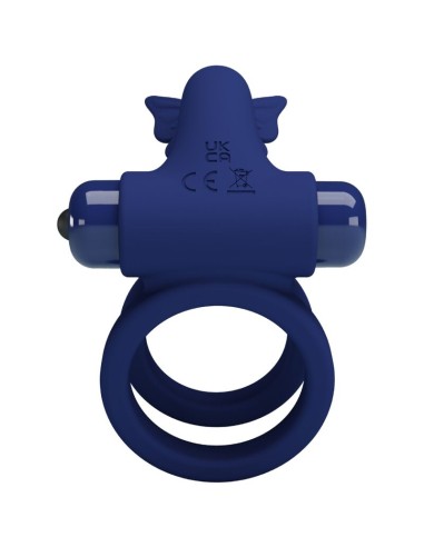 PRETTY LOVE JAMELE DOBLE ANILLO CON VIBRACIAN ESTIMULADOR MARIPOSA AZUL