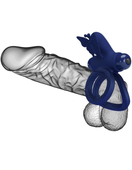 PRETTY LOVE JAMELE DOBLE ANILLO CON VIBRACIAN ESTIMULADOR MARIPOSA AZUL PRETTY LOVE JAMELE DOBLE ANILLO CON VIBRACIAN ESTIMULADOR MARIPOSA AZUL