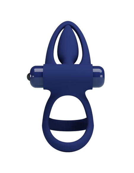 PRETTY LOVE MAT DOBLE ANILLO CON VIBRACIAN ESTIMULADOR AZUL