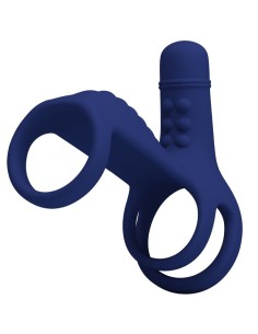 PRETTY LOVE ELISH ANILLO VIBRADOR CON EXTENSIAN AZUL