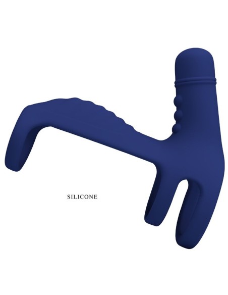 PRETTY LOVE ELISH ANILLO VIBRADOR CON EXTENSIAN AZUL