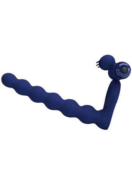 PRETTY LOVE AJMAL ANILLO VIBRADOR CON PLUG AZUL