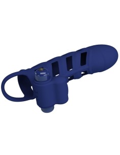 PRETTY LOVE ALTAF ANILLO VIBRADOR CON FUNDA DE SILICONA AZUL 2
