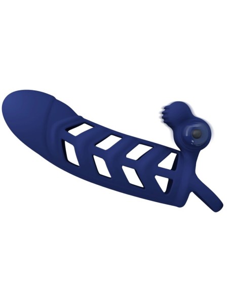 PRETTY LOVE ALTAF ANILLO VIBRADOR CON FUNDA DE SILICONA AZUL
