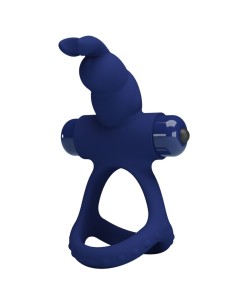 PRETTY LOVE LUCHITO DOBLE ANILLO VIBRADOR RABBIT AZUL