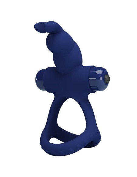 PRETTY LOVE LUCHITO DOBLE ANILLO VIBRADOR RABBIT AZUL