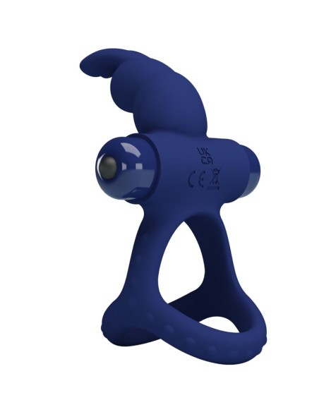 PRETTY LOVE LUCHITO DOBLE ANILLO VIBRADOR RABBIT AZUL