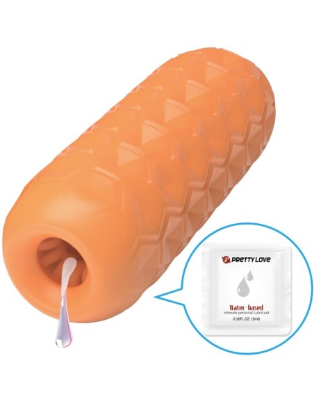 PRETTY LOVE TWIN BALLS MASTURBADOR MASCULINO NARANJA