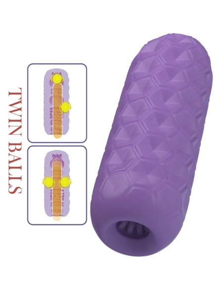 PRETTY LOVE TWIN BALLS MASTURBADOR MASCULINO MORADO