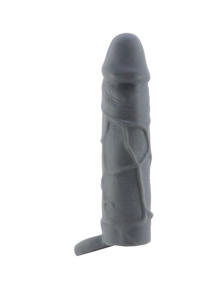 PRETTY LOVE FUNDA DE PENE DE PIEL REALASTICA GRIS OSCURO