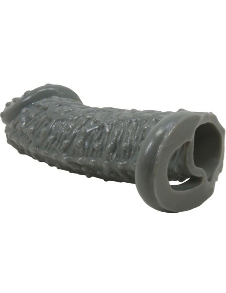 PRETTY LOVE FUNDA REALASTICA ALARGADORA Y RETARDANTE PARA PENE MODELO 2 GRIS