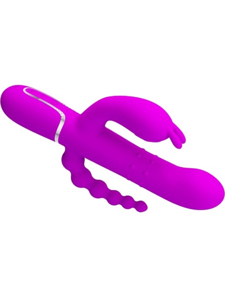 PRETTY LOVE CAMMY TRIPLE VIBRADOR MULTIFUNCIAN 4 EN 1 ROSA