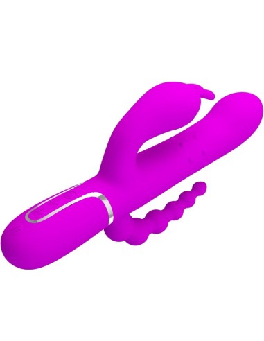 PRETTY LOVE CAMMY TRIPLE VIBRADOR MULTIFUNCIAN 4 EN 1 ROSA