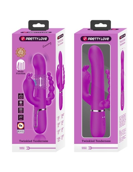 PRETTY LOVE CAMMY TRIPLE VIBRADOR MULTIFUNCIAN 4 EN 1 ROSA