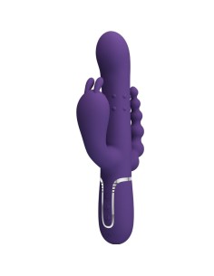 PRETTY LOVE CAMMY TRIPLE VIBRADOR MULTIFUNCIAN 4 EN 1 MORADO