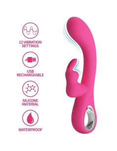 PRETTY LOVE NOVAK VIBRADOR RABBIT 12 VIBRACIONES ROSA 2