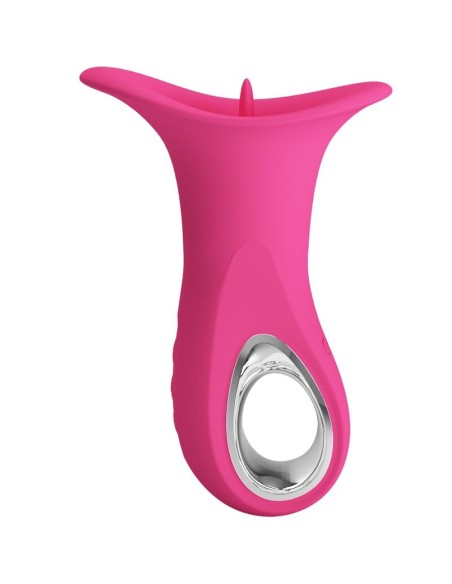 PRETTY LOVE CLYDE VIBRADOR ORAL LENGUA VIBRADORA 12 VIBRACIONES ROSA