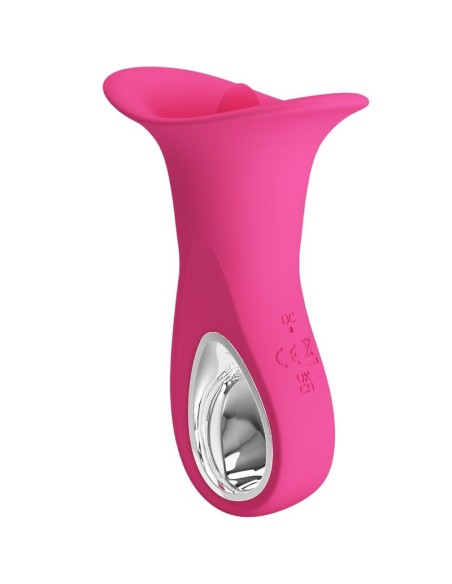 PRETTY LOVE CLYDE VIBRADOR ORAL LENGUA VIBRADORA 12 VIBRACIONES ROSA