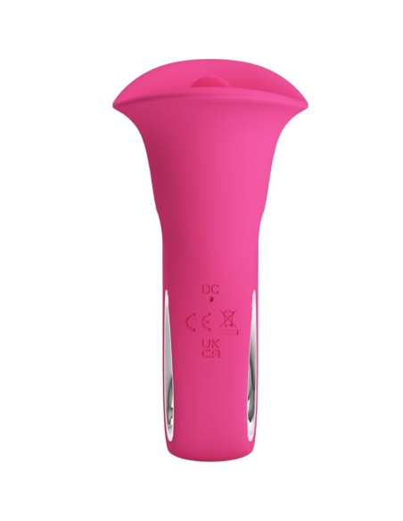 PRETTY LOVE CLYDE VIBRADOR ORAL LENGUA VIBRADORA 12 VIBRACIONES ROSA