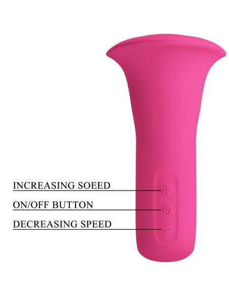 PRETTY LOVE CLYDE VIBRADOR ORAL LENGUA VIBRADORA 12 VIBRACIONES ROSA