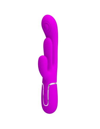 PRETTY LOVE SHANIA TRIPLE VIBRADOR RABBIT MULTIFUNCIAN ROSA