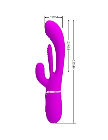 PRETTY LOVE SHANIA TRIPLE VIBRADOR RABBIT MULTIFUNCIAN ROSA