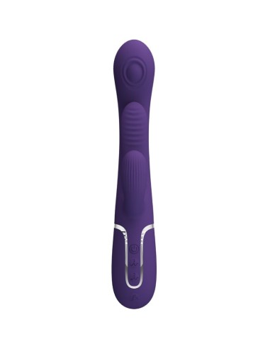PRETTY LOVE SHANIA TRIPLE VIBRADOR RABBIT MULTIFUNCIAN MORADO