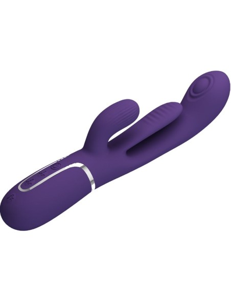 PRETTY LOVE SHANIA TRIPLE VIBRADOR RABBIT MULTIFUNCIAN MORADO