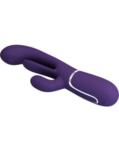 PRETTY LOVE SHANIA TRIPLE VIBRADOR RABBIT MULTIFUNCIAN MORADO