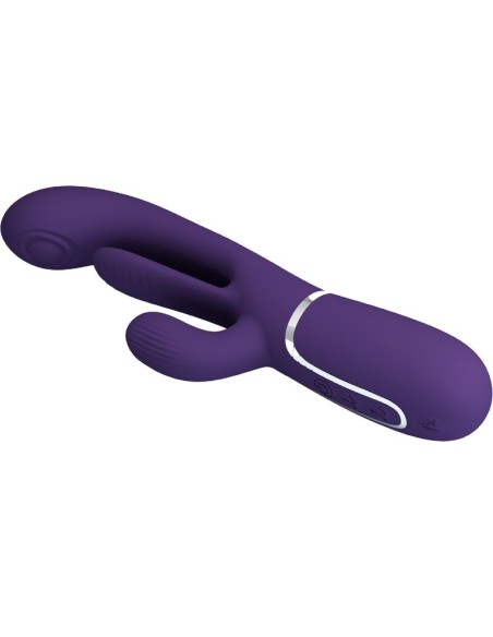 PRETTY LOVE SHANIA TRIPLE VIBRADOR RABBIT MULTIFUNCIAN MORADO