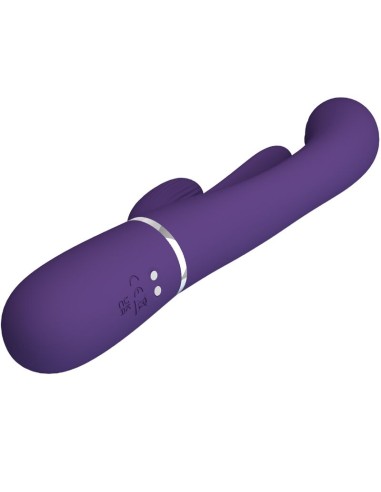 PRETTY LOVE SHANIA TRIPLE VIBRADOR RABBIT MULTIFUNCIAN MORADO