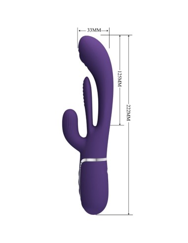 PRETTY LOVE SHANIA TRIPLE VIBRADOR RABBIT MULTIFUNCIAN MORADO