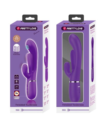 PRETTY LOVE SHANIA TRIPLE VIBRADOR RABBIT MULTIFUNCIAN MORADO