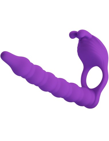PRETTY LOVE BLACKNEY ANILLO PENE CON PLUG VIBRADOR LILA